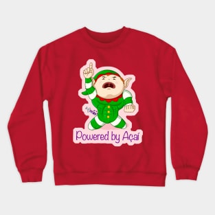 Elf powered by Acai - No gi gift - grappler t-shirt - Christmas bjj Crewneck Sweatshirt